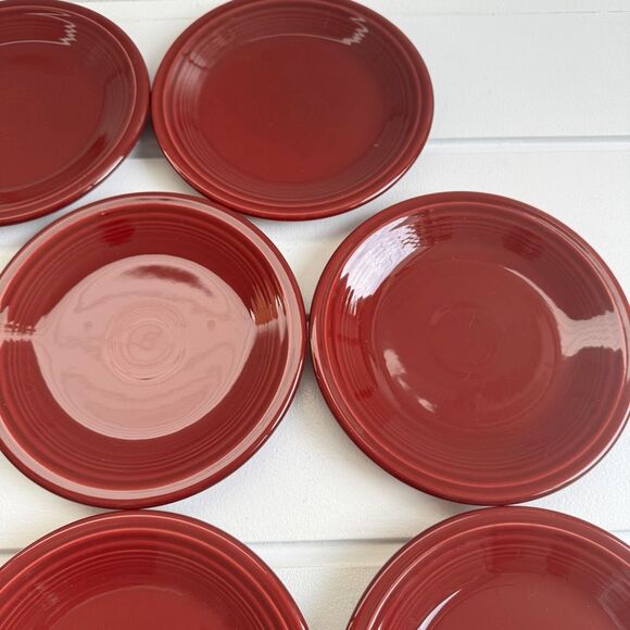Fiestaware Lot of 14 Cinnabar 7.25" Classic Rim Salad Plates - Picture 7 of 14
